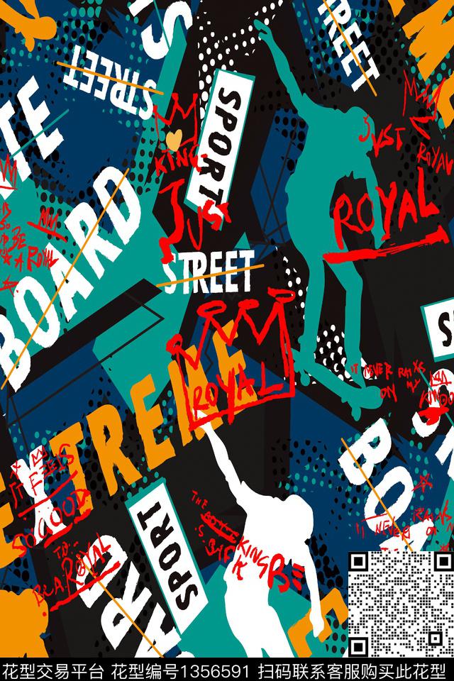 字母迷彩抽象数码印花华亿平台下载（图片编号: 1356591） - 瓦栏（Walan）