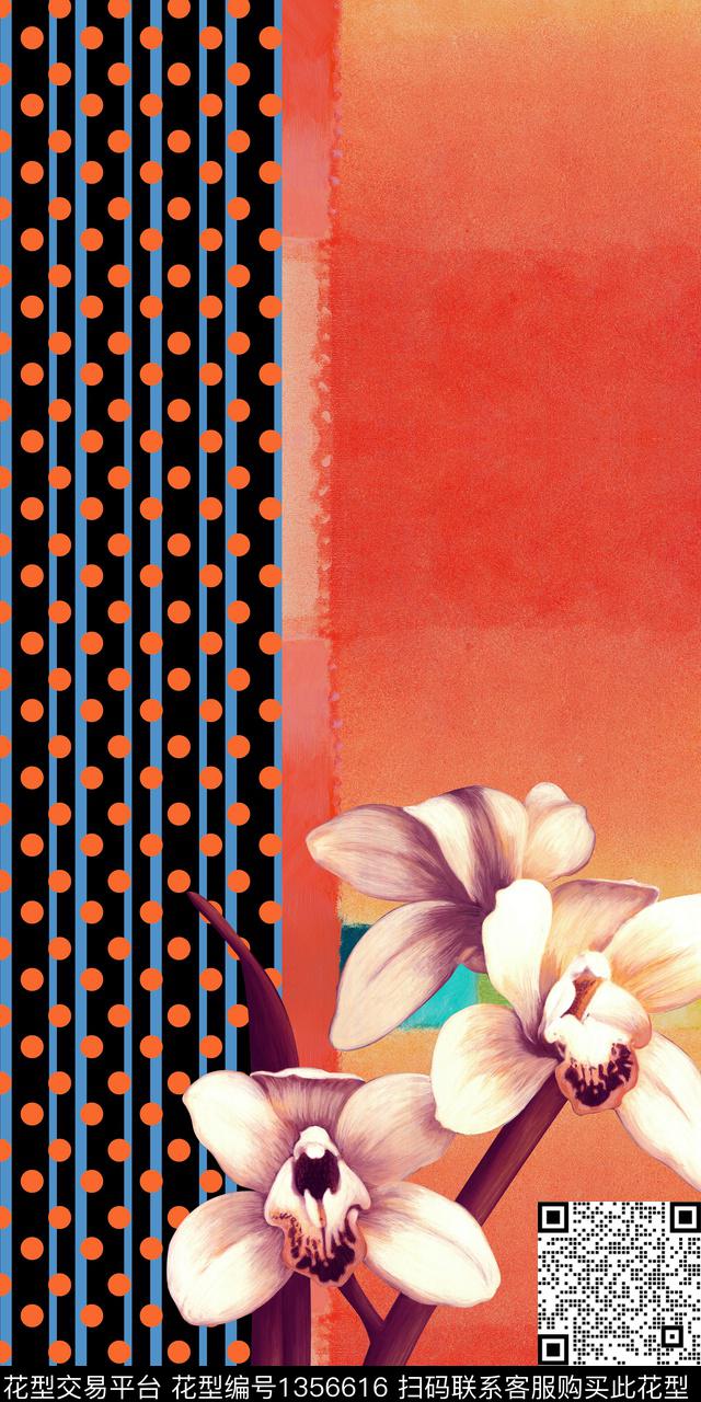 波点质感渐变大牌定位花数码印花华亿平台下载（图片编号: 1356616） - 瓦栏（Walan）