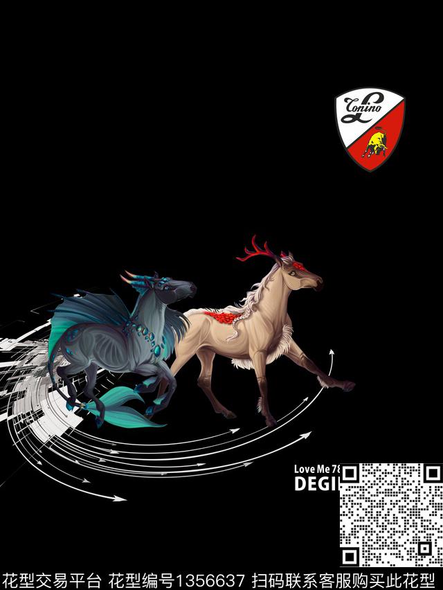 几何字母潮牌传统印花华亿平台下载（图片编号: 1356637） - 瓦栏（Walan）