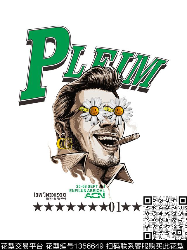 字母人物潮牌传统印花华亿平台下载（图片编号: 1356649） - 瓦栏（Walan）