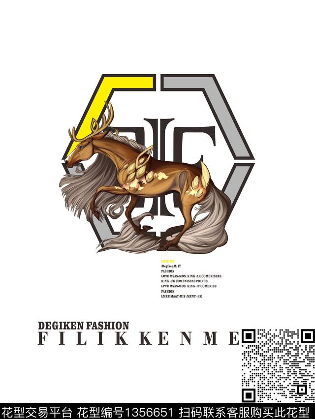 字母潮牌大牌风传统印花华亿平台下载（图片编号: 1356651） - 瓦栏（Walan）