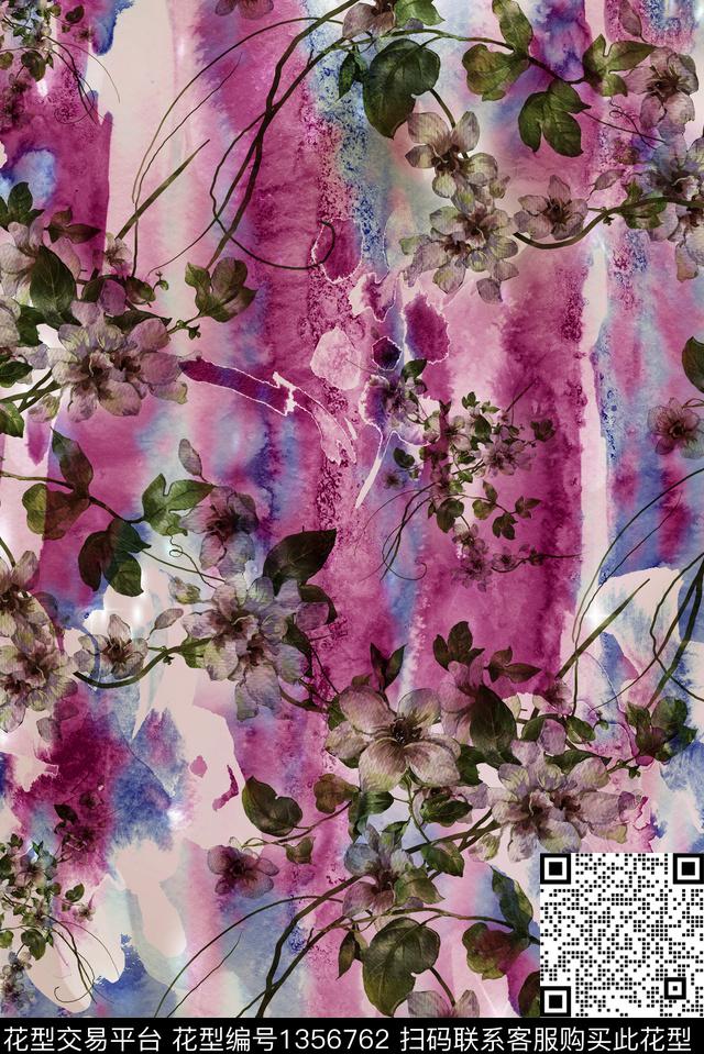 几何定位花数码华亿平台数码印花华亿平台下载（图片编号: 1356762） - 瓦栏（Walan）