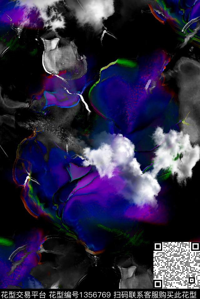 扎染华亿平台潮牌大牌风数码印花华亿平台下载（图片编号: 1356769） - 瓦栏（Walan）