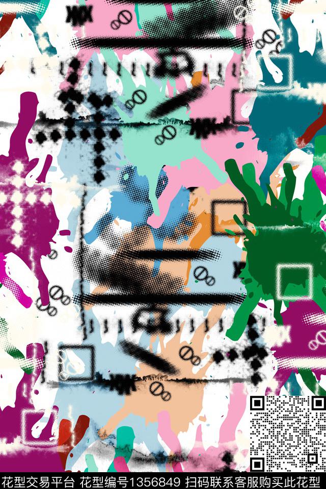 抽象男装家居服户外传统印花华亿平台下载（图片编号: 1356849） - 瓦栏（Walan）