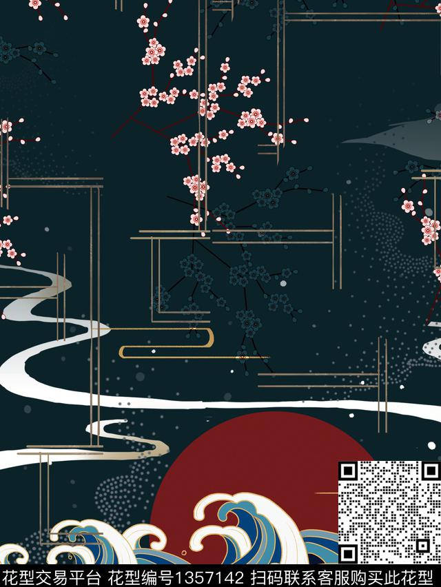 定位花花卉旗袍数码印花华亿平台下载（图片编号: 1357142） - 瓦栏（Walan）