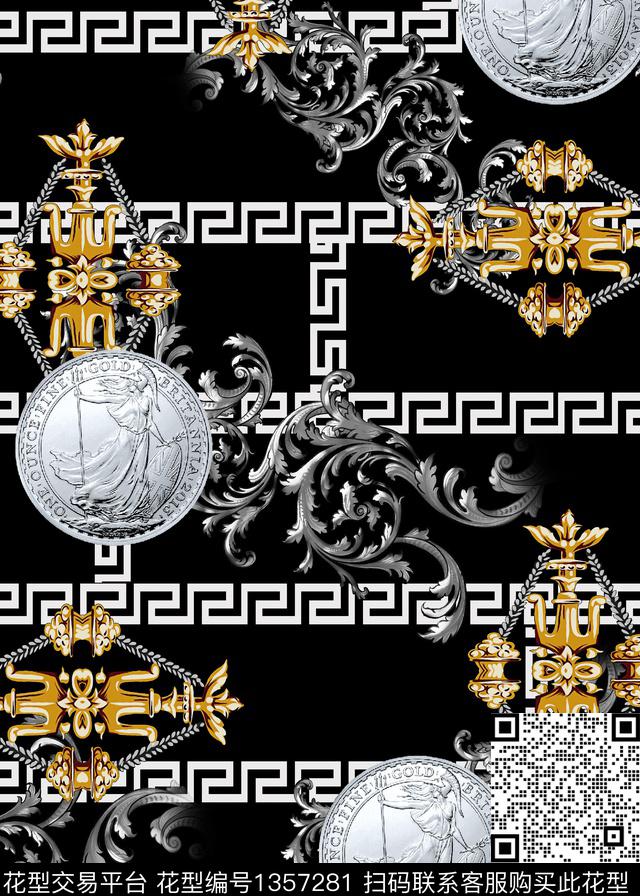 潮牌欧洲钱币数码印花华亿平台下载（图片编号: 1357281） - 瓦栏（Walan）
