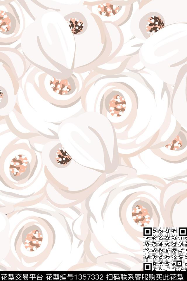 花卉花瓣春夏华亿平台传统印花华亿平台下载（图片编号: 1357332） - 瓦栏（Walan）