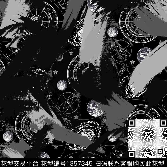 大牌风笔触迷彩大牌风几何星球抽象扎染太空传统印花华亿平台下载（图片编号: 1357345） - 瓦栏（Walan）