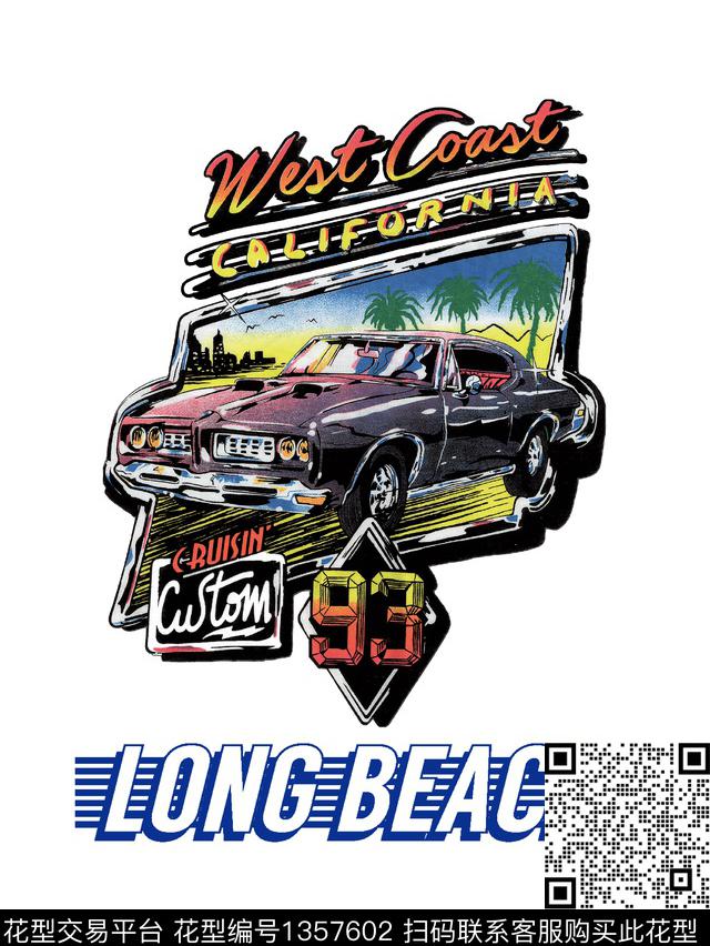 汽车字母大牌风数码印花华亿平台下载（图片编号: 1357602） - 瓦栏（Walan）