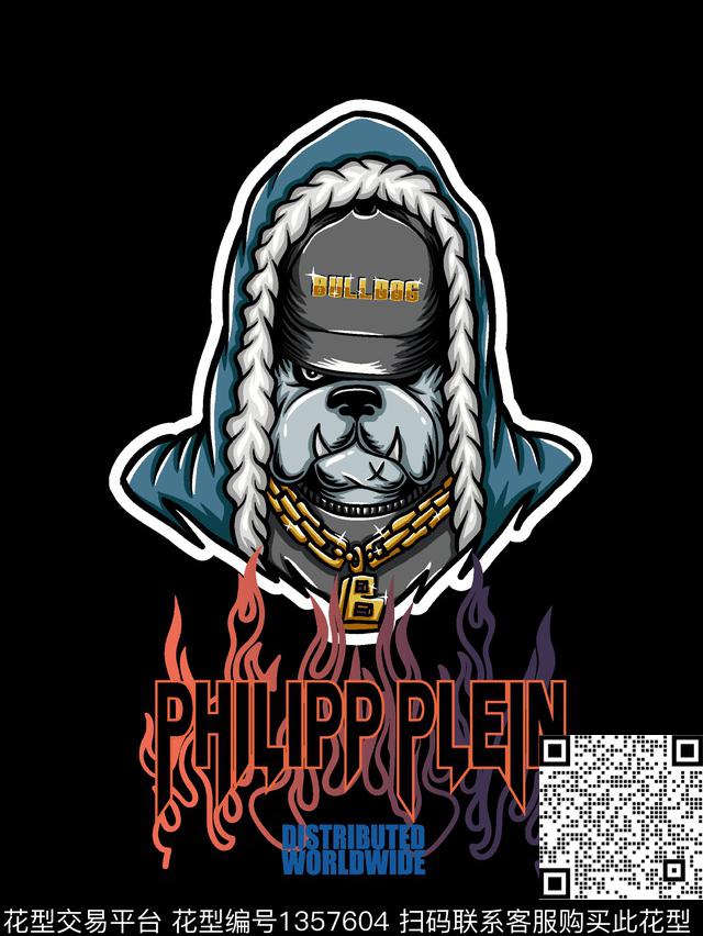 字母狗熊熊头数码印花华亿平台下载（图片编号: 1357604） - 瓦栏（Walan）