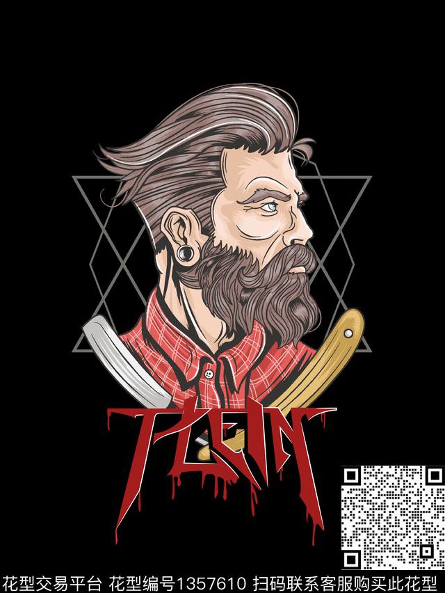 几何字母人物数码印花华亿平台下载（图片编号: 1357610） - 瓦栏（Walan）