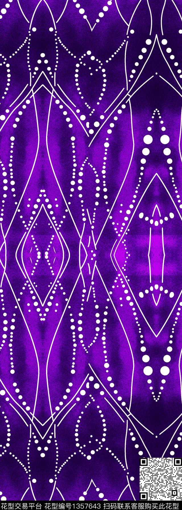 女装定位花几何定位渐变数码印花华亿平台下载（图片编号: 1357643） - 瓦栏（Walan）
