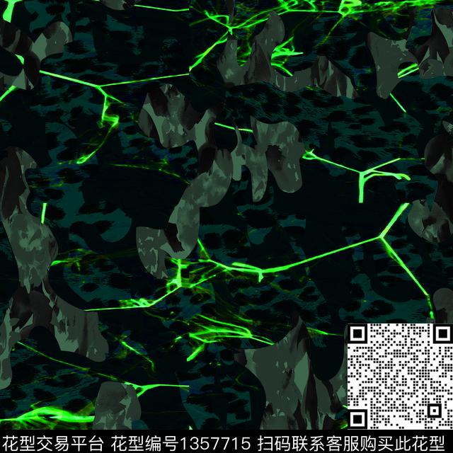 豹纹抽象花卉迷彩数码印花华亿平台下载（图片编号: 1357715） - 瓦栏（Walan）