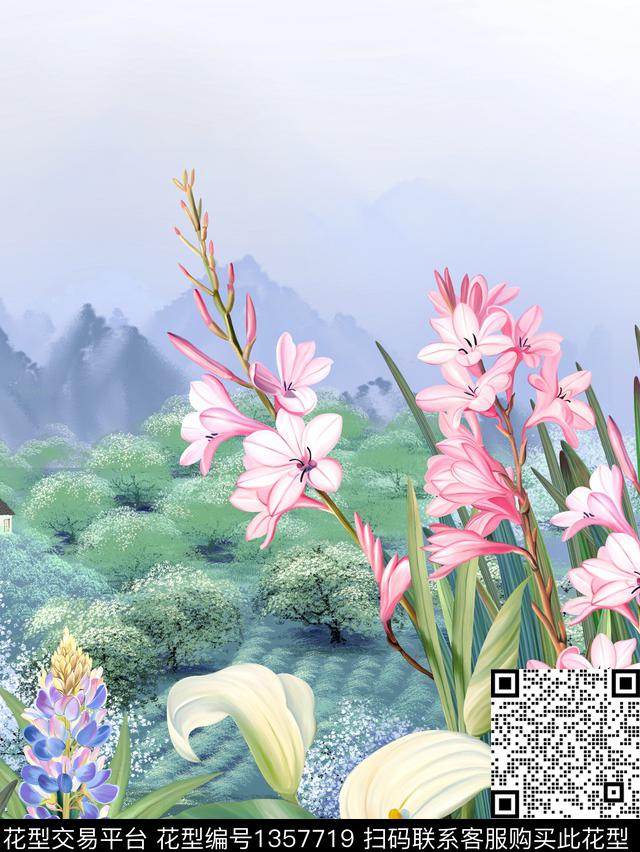 数码华亿平台男装风景景观数码印花华亿平台下载（图片编号: 1357719） - 瓦栏（Walan）