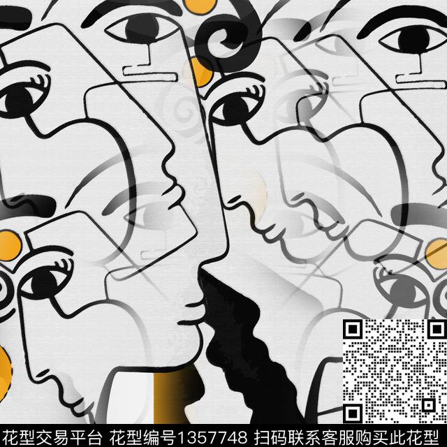 时尚几何插画数码印花华亿平台下载（图片编号: 1357748） - 瓦栏（Walan）