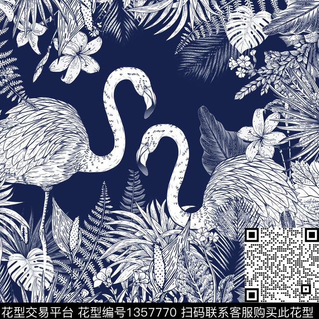 植物方巾传统华亿平台传统印花华亿平台下载（图片编号: 1357770） - 瓦栏（Walan）