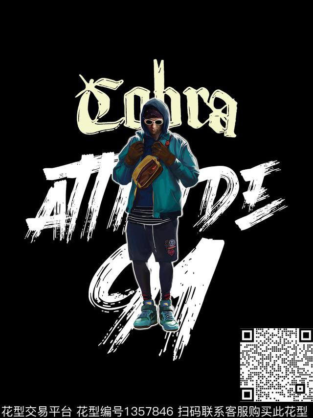 字母卡通人物大牌风数码印花华亿平台下载（图片编号: 1357846） - 瓦栏（Walan）