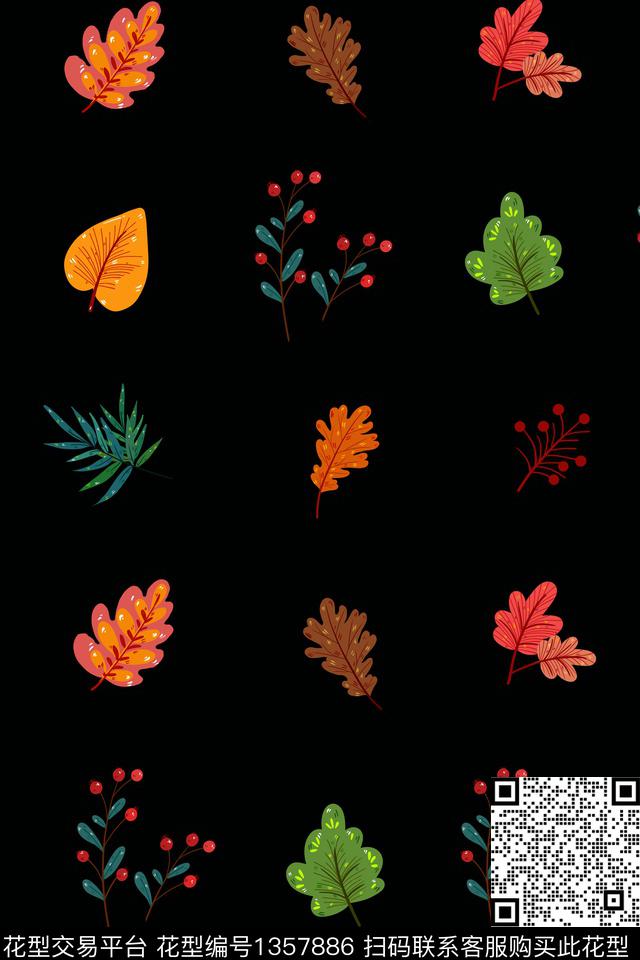 大牌风植物手绘花卉数码印花华亿平台下载（图片编号: 1357886） - 瓦栏（Walan）