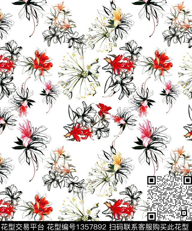 动物花卉花卉大牌风数码印花华亿平台下载（图片编号: 1357892） - 瓦栏（Walan）