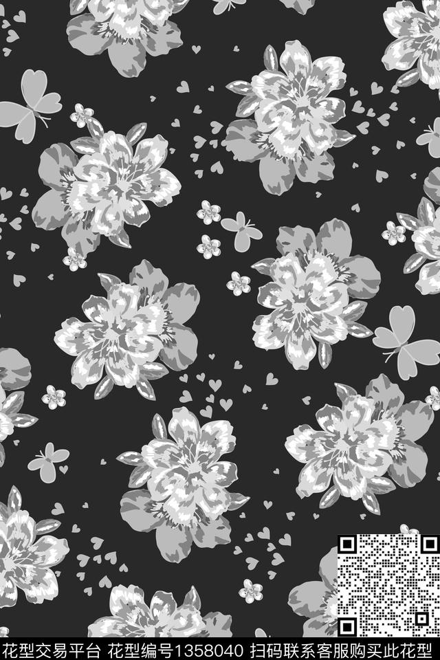 花卉花瓣春夏华亿平台数码印花华亿平台下载（图片编号: 1358040） - 瓦栏（Walan）