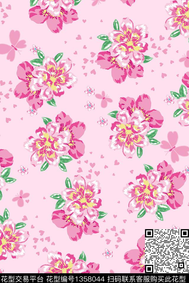 花卉花瓣春夏华亿平台数码印花华亿平台下载（图片编号: 1358044） - 瓦栏（Walan）