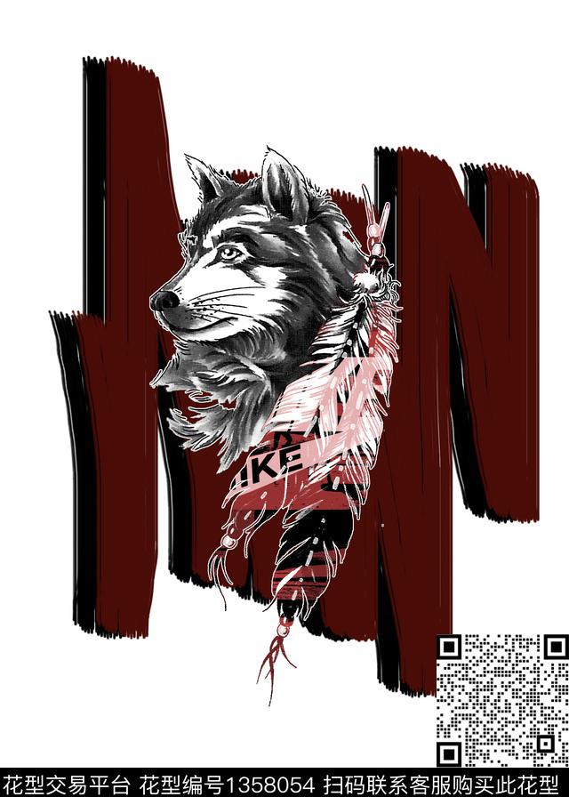 潮牌大牌风狼数码印花华亿平台下载（图片编号: 1358054） - 瓦栏（Walan）
