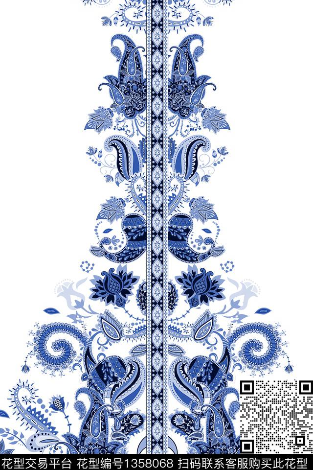 女装定位花几何花卉佩斯利传统印花华亿平台下载（图片编号: 1358068） - 瓦栏（Walan）