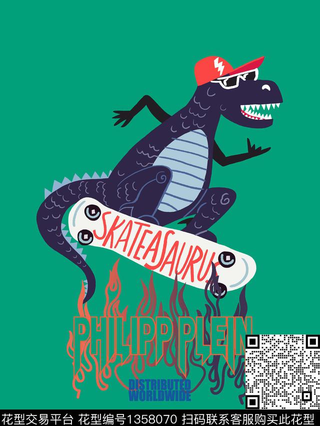 鳄鱼滑板帽子数码印花华亿平台下载（图片编号: 1358070） - 瓦栏（Walan）