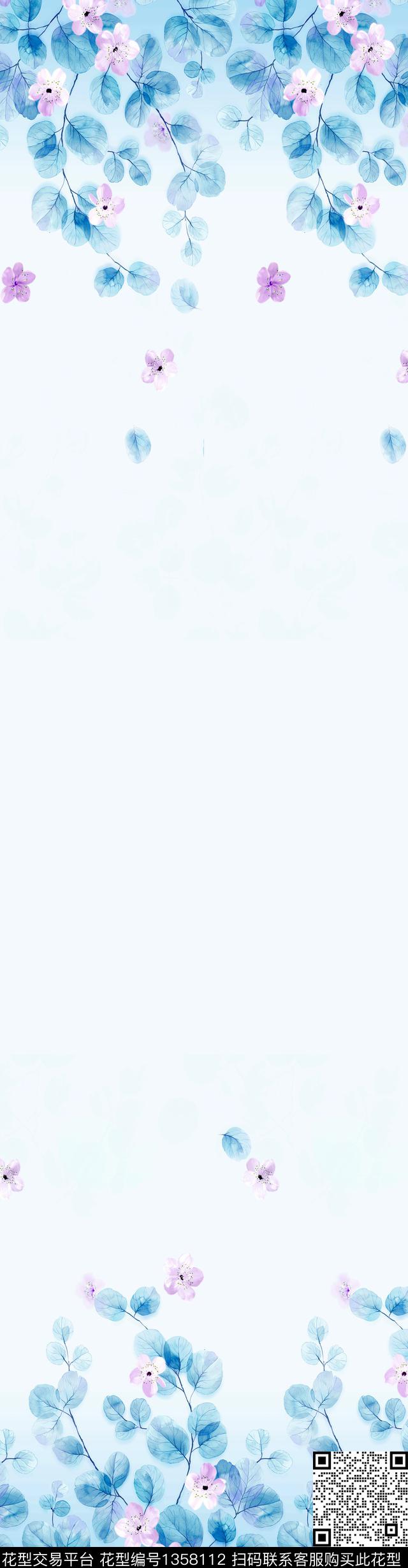 数码华亿平台手绘花卉水彩花卉数码印花华亿平台下载（图片编号: 1358112） - 瓦栏（Walan）
