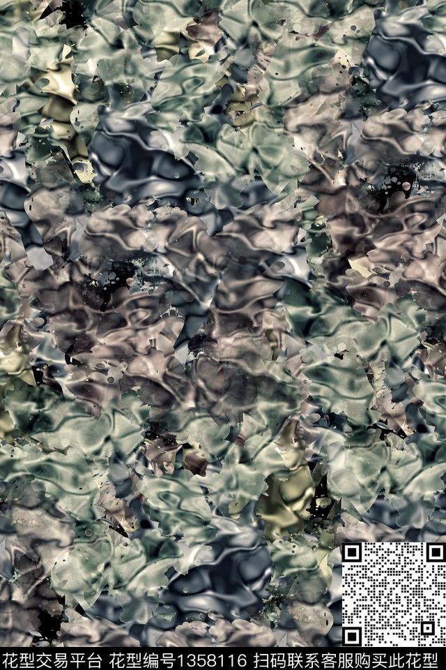 抽象男装家居服户外数码印花华亿平台下载（图片编号: 1358116） - 瓦栏（Walan）