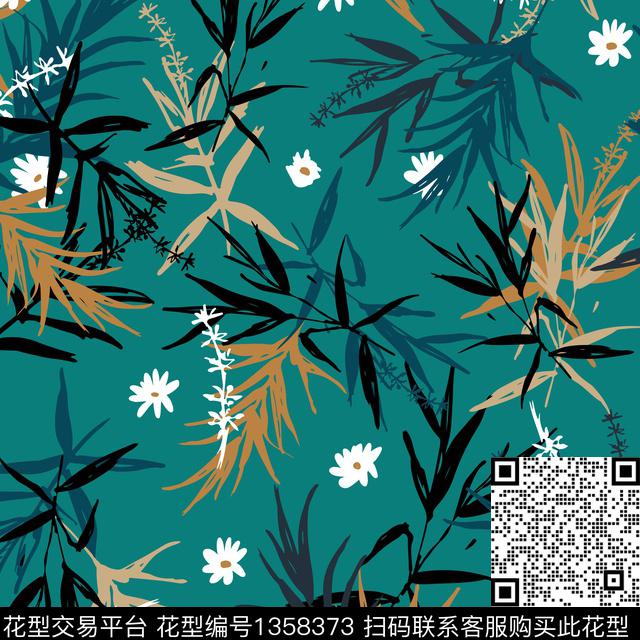 花卉手绘年轻女性传统印花华亿平台下载（图片编号: 1358373） - 瓦栏（Walan）