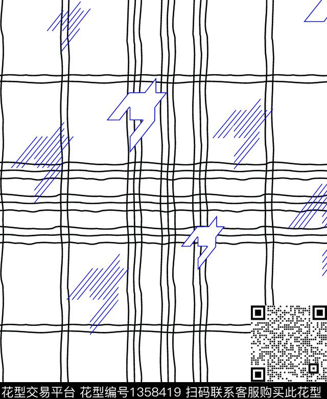 大牌风男装格子巴宝莉格子传统印花华亿平台下载（图片编号: 1358419） - 瓦栏（Walan）
