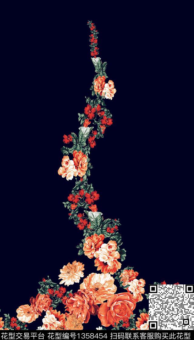 定位花大牌风秋冬华亿平台数码印花华亿平台下载（图片编号: 1358454） - 瓦栏（Walan）