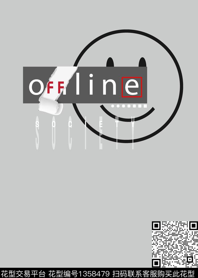 字母笑脸男装数码印花华亿平台下载（图片编号: 1358479） - 瓦栏（Walan）