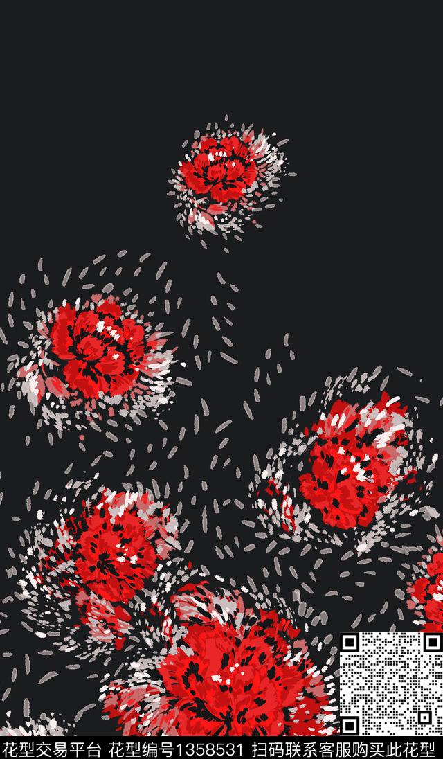 定位花花卉大牌风数码印花华亿平台下载（图片编号: 1358531） - 瓦栏（Walan）