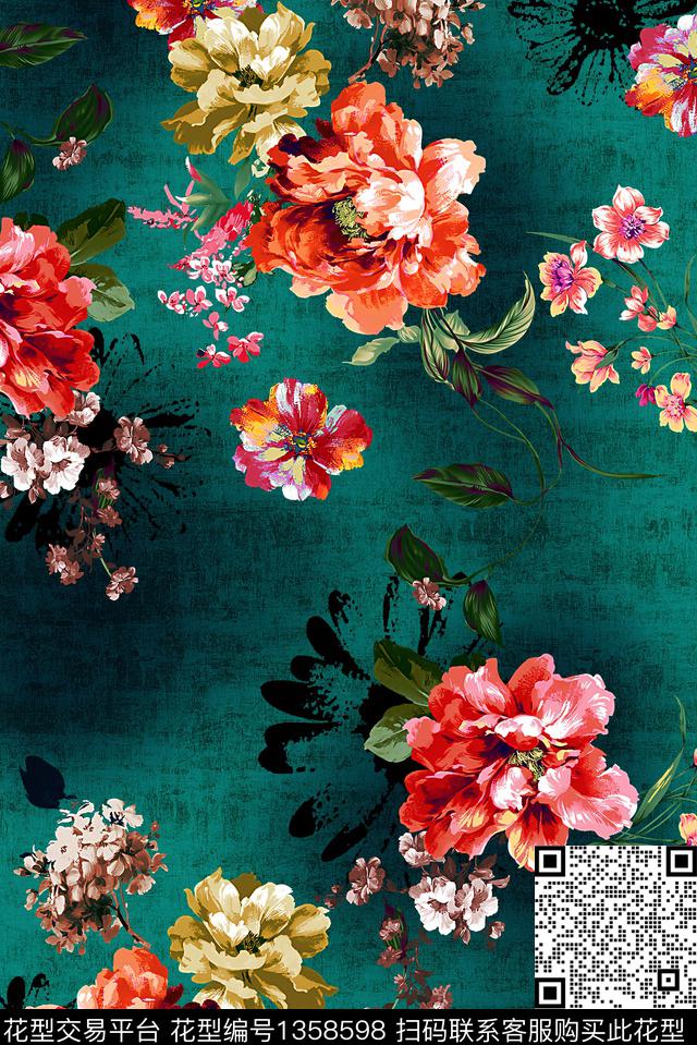 香云纱中老年复古数码印花华亿平台下载（图片编号: 1358598） - 瓦栏（Walan）