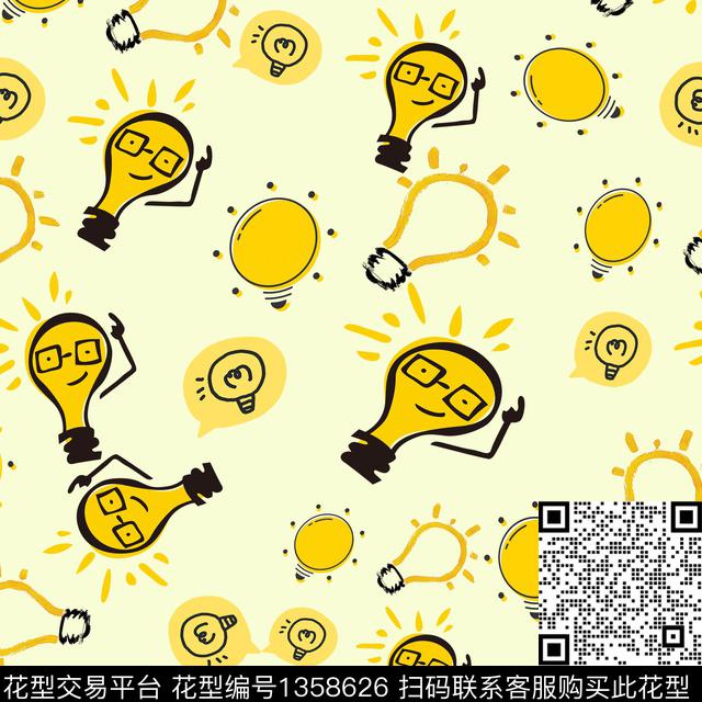 字母可爱卡通数码印花华亿平台下载（图片编号: 1358626） - 瓦栏（Walan）