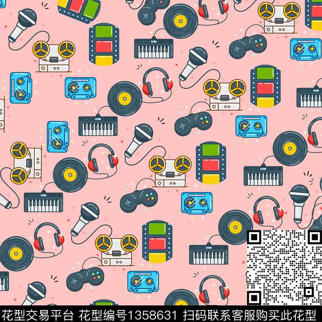 字母可爱卡通数码印花华亿平台下载（图片编号: 1358631） - 瓦栏（Walan）