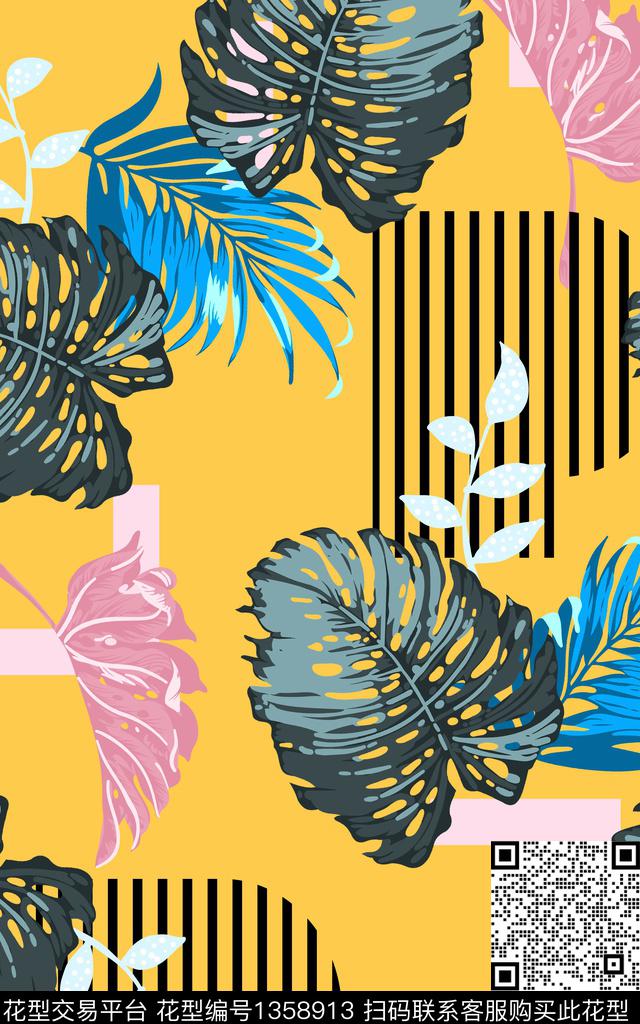 大牌风热带华亿平台条纹传统印花华亿平台下载（图片编号: 1358913） - 瓦栏（Walan）