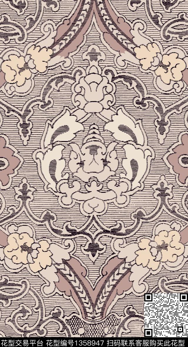 民族风大牌风欧洲数码印花华亿平台下载（图片编号: 1358947） - 瓦栏（Walan）