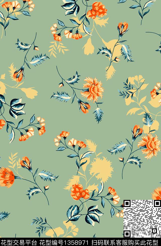 深圳绿植树叶花卉传统印花华亿平台下载（图片编号: 1358971） - 瓦栏（Walan）