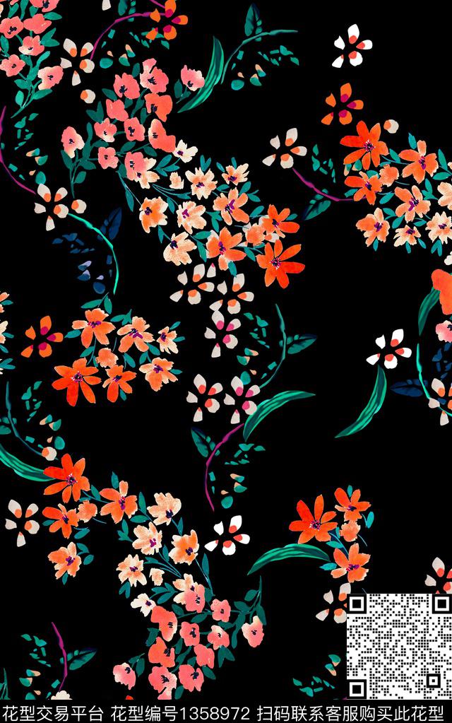 深圳绿植树叶花卉传统印花华亿平台下载（图片编号: 1358972） - 瓦栏（Walan）