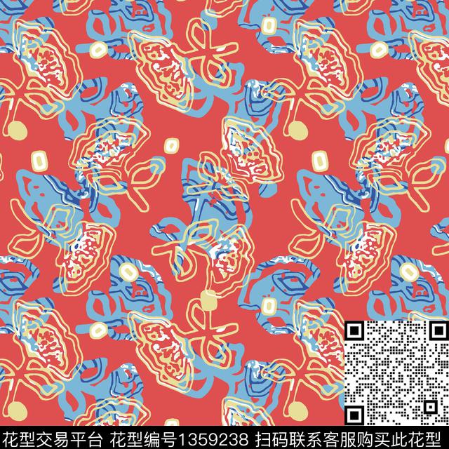 绿植树叶紫藤花男装传统印花华亿平台下载（图片编号: 1359238） - 瓦栏（Walan）