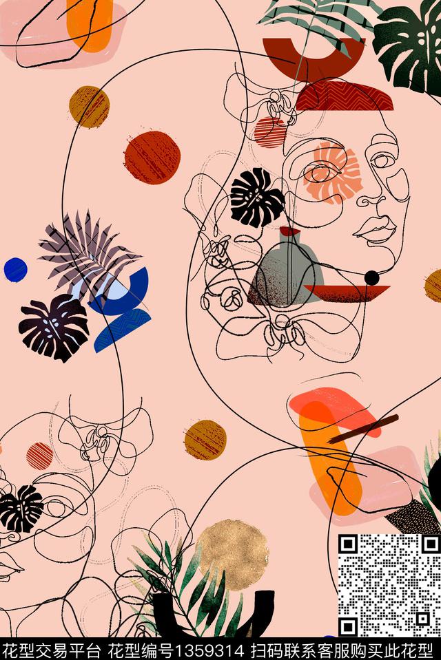 复古花卉植物数码印花华亿平台下载（图片编号: 1359314） - 瓦栏（Walan）