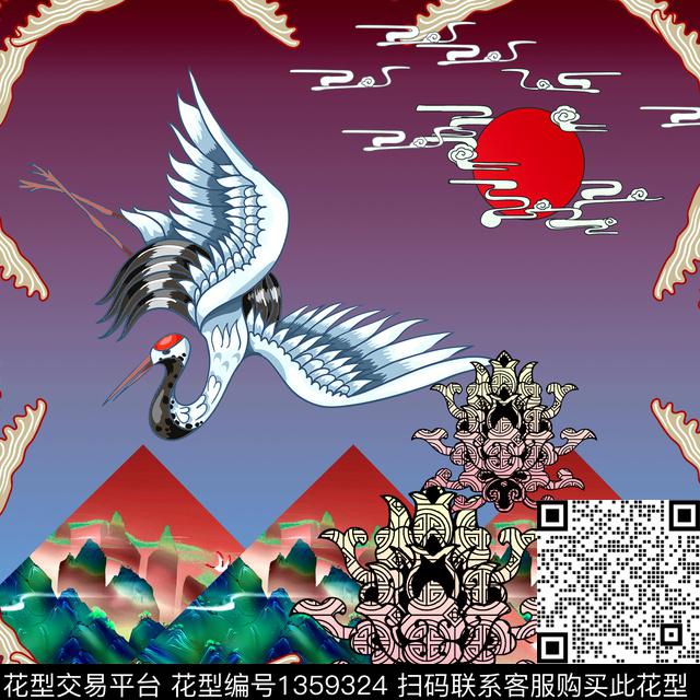 大牌风中国风风数码印花华亿平台下载（图片编号: 1359324） - 瓦栏（Walan）