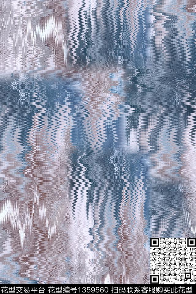肌理抽象花卉民族风数码印花华亿平台下载（图片编号: 1359560） - 瓦栏（Walan）