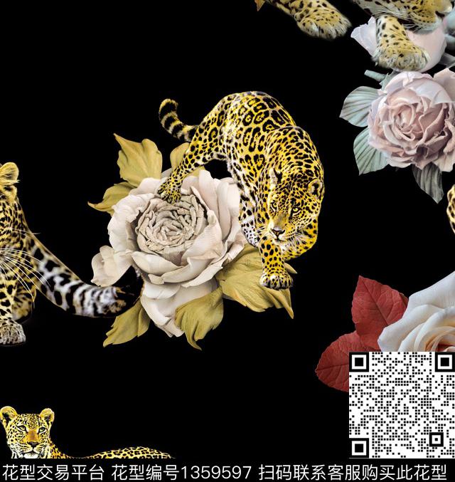 动物秋冬华亿平台数码印花华亿平台下载（图片编号: 1359597） - 瓦栏（Walan）