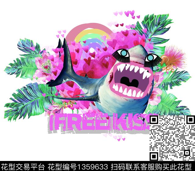 卡通趣味胸前独幅数码印花华亿平台下载（图片编号: 1359633） - 瓦栏（Walan）