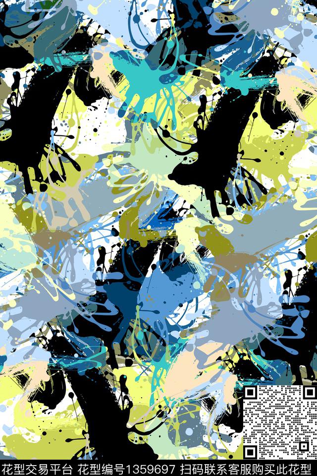 抽象男装户外家居服传统印花华亿平台下载（图片编号: 1359697） - 瓦栏（Walan）