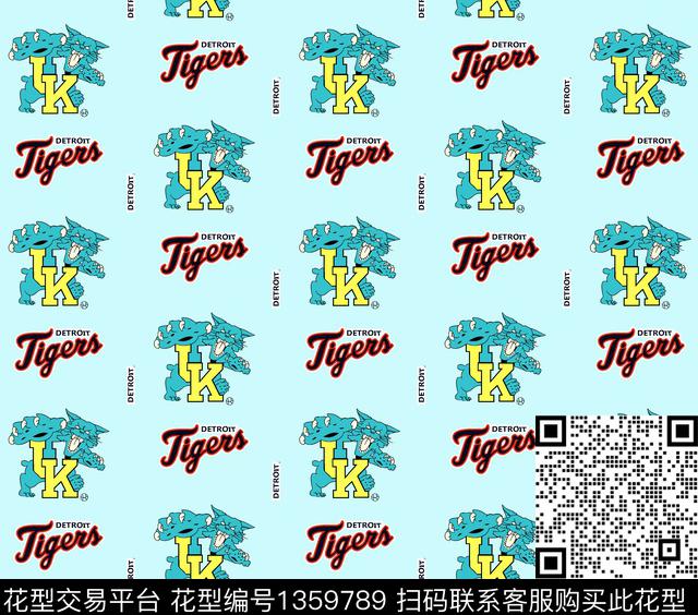 字母动物卡通传统印花华亿平台下载（图片编号: 1359789） - 瓦栏（Walan）